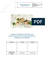 Manual de Buenas Prácticas de Manufactura para La Producción Conservas Delicias Marinas Bien