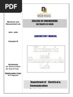 College of Engineering: Laboratory Manual