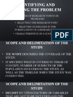 Scope and Delimitation