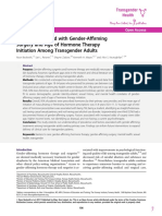 Factors Associated With Gender-Affirming Surgery and Age of Hormone Therapy Initiation Among Transgender Adults