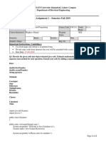 Assignment 1 - Semester Fall 2019: COMSATS University Islamabad, Lahore Campus Department of Electrical Engineering