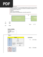 Solución: Precalentamiento Humidificación Adiabatica