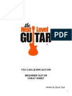 You Can Learn Guitar! Beginner Guitar Cheat Sheet: - Written by David Taub