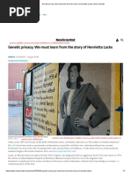 Genetic Privacy: We Must Learn From The Story of Henrietta Lacks