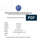 Importancia Del ABC Costing en Las Empresas de Manufactura.