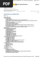 Specifications For Camshafts