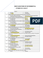 Multiple Choice Questions of Envionmental STUDIES (2110007)