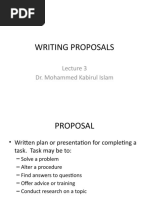 Lecture - 3 - Writing - Proposals