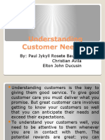 Understanding Customer Needs