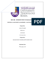 MGT 400 - Introduction To Management: Individual Assignment (Leadership) - Matsushita Konosuke