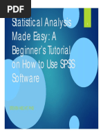 Elective Statistical Analysis Made Easy A Beginners Tutorial On How To Use SPSS Software Hecht