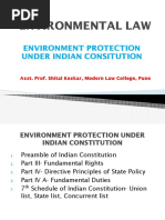 On Env. Protection Under Indian Constitution PDF