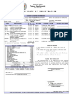 Palawan State University: Certificate of Registration