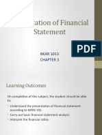 Chapter 3 Presentation of Financial Statements