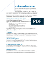 Diagnosis of Neuroblastoma: Health History and Physical Exam