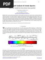 Study and Analysis of Atomic Spectra