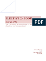 Elective 2-Book Review: The Psychology of Food Choice by Richard Shepherd and Monique Raats