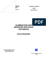 Elimination Des Nitrates Des Eaux Potables PDF