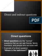 Direct and Indirect Questions