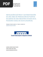 Frasquet - Instalación Eléctrica y Automatización de Una Línea de Producción de Puertas de Garaje...