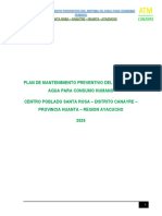 Plan de Mantenimiento Preventivo Del Sistema de Agua Potable Del Centro Poblado Santa Rosa PDF