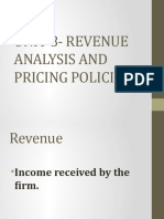 Unit 8-Revenue Analysis and Pricing Policies