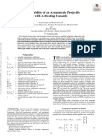 Flight Stability of An Asymmetric Projectile With Activating Canards