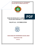 Manual / Guidelines: Web Technology Laboratory With Mini Project-17Csl77