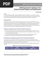 Application Note #120: ACRD Requirements For Selecting 3 Party Remote Air-Cooled Condenser and Flooded Receiver