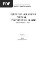 Earth and Life Science Week 14 (Perpetuation of Life) : DECEMBER 1-4, 2020