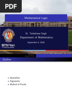 Mathematical Logic: Dr. Tarkeshwar Singh