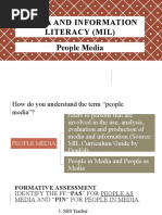 Media and Information Literacy (Mil) People Media