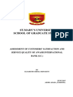 Assessment of Customers' Satisfaction and Service Quality of