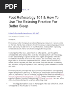 Foot Reflexology 101 & How To Use The Relaxing Practice For Better Sleep