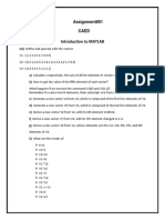 CAED-2K-14 CP: Introduction To MATLAB