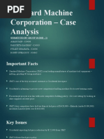 Standard Machine Corporation - Case Analysis: Submitted by Group 10 (B2B - 1)