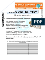 Ficha de Uso de La G para Segundo de Primaria