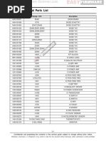 MAIN Electrical Parts List: Firmware