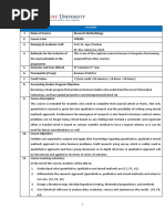 Research Methodology Syllabus