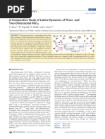 A Comparative Study of Lattice Dynamics of Three-And Two-Dimensional Mos