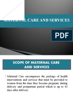 Maternal Care and Services