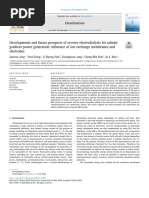 Developments and Future Prospects of Reverse Electrodialysis For Salinity