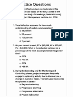 PMP Practice Questions: D. 7 Pereent