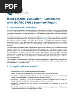 ISEAL External Evaluation - Compliance With ISO/IEC 17011 Summary Report