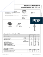 MDI5N40/MDD5N40: N-Channel MOSFET 400V, 3.4 A, 1.6