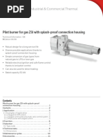 Pilot Burner For Gas ZSI With Splash-Proof Connection Housing