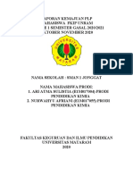 Laporan Kemajuan PLP 2 (Pend - Kimia) Sman 1 Jonggat