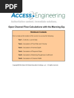 Open Channel Flow Calculations With The Manning Equation - S.I. Units