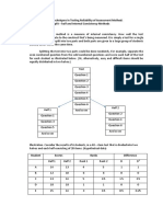 Lesson 6. Techniques in Testing Reliability of Assessment Method: Split - Half and Internal Consistency Methods