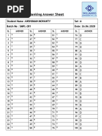 Banking Answer Sheet